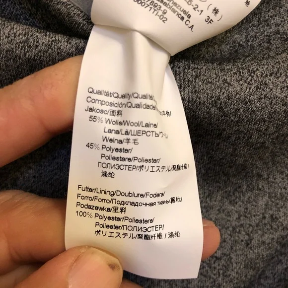 BOSS Hugo Boss Wrap Front knot Sheath Dress Wool Blend S grey cropped sleeve - Picture 12 of 12